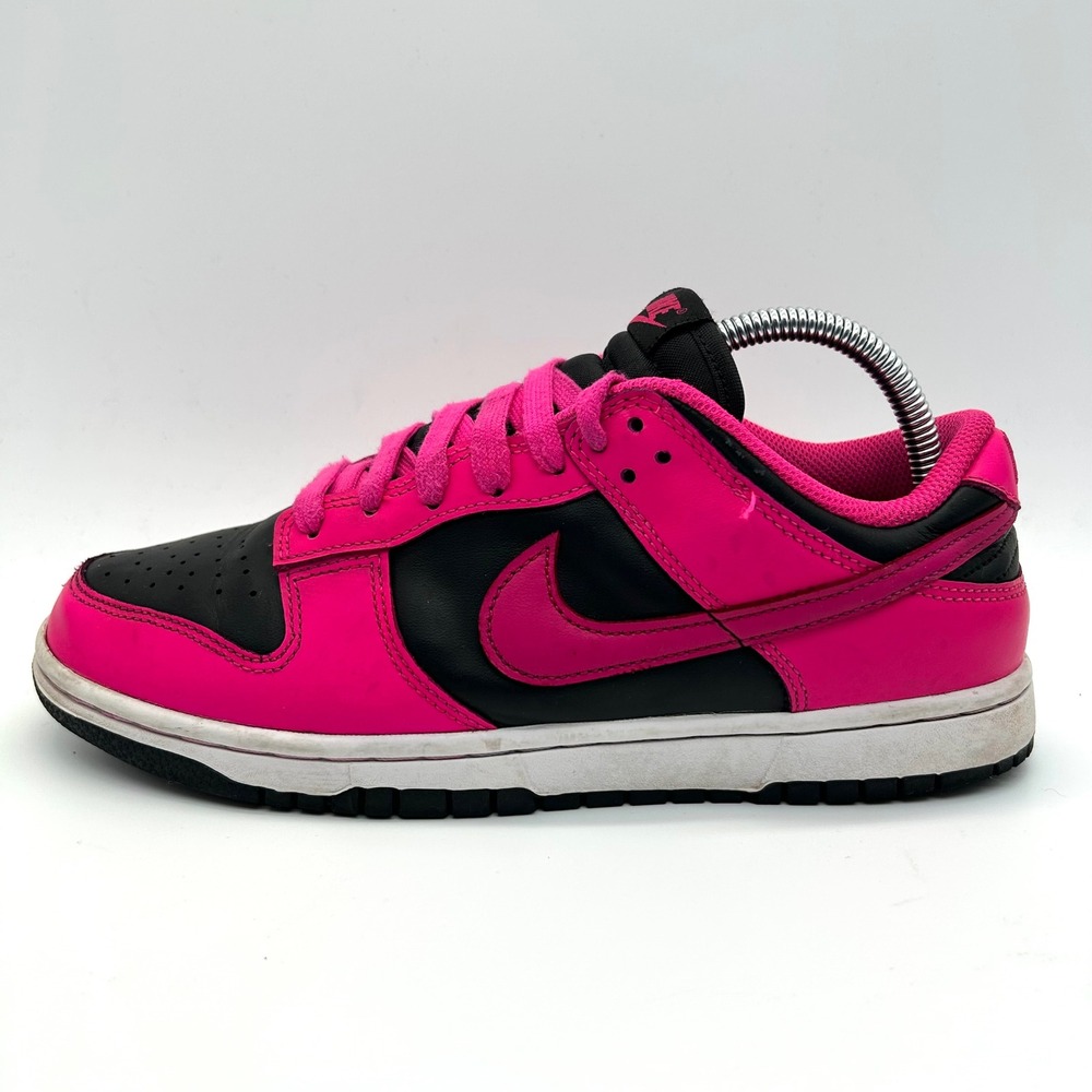 Nike Dunk Low Shoes Womens 9 Fierce Pink Black DD1503-604 Sneakers Barbiecore